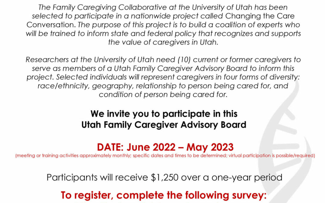 Utah Family Caregiver Advisory Board | Register